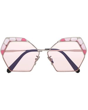 Philipp Plein Accessoires ,Veelkleurig ,Zonnebril - Roze