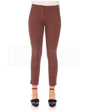 Via Masini 80 Cropped Trousers - Marrone