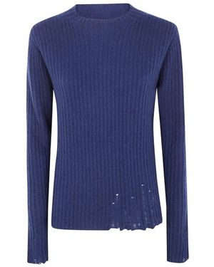 Uma Wang Truien & Vesten ,Blauw ,Kasjmier Rondgebreide Trui