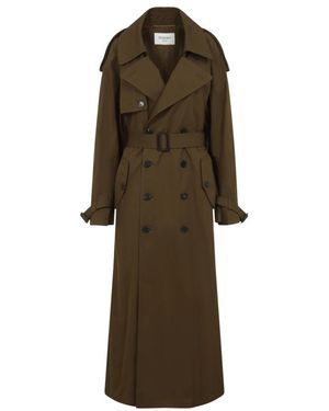 Saint Laurent Trench Coats - Marrón