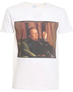 Equipe 55 Tops ,Wit ,Katoen Wit Katoenen T-Shirt Met Print Op De Voorkant