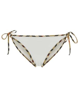 Burberry Badmode ,Wit ,Nylon Stretch Nylon Bikini Bottom