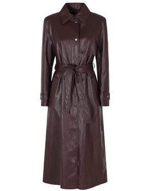 Herno Jassen ,Bruin ,Leer Fauxleren Trenchcoat