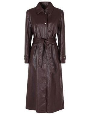 Herno Kunstleder-Trenchcoat - Braun