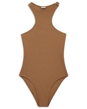 Anine Bing Camel Einteiliger Badeanzug - Braun
