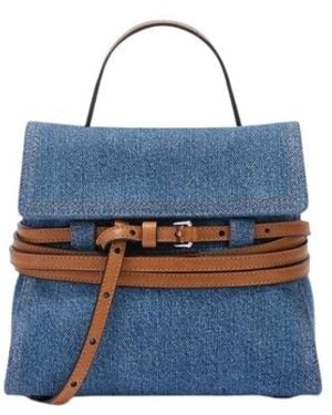 Moschino Tassen ,Blauw ,Katoen Tie Me Small Clutch