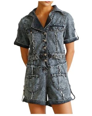 Ixiah Blauwe Denim Jumpsuit Asha