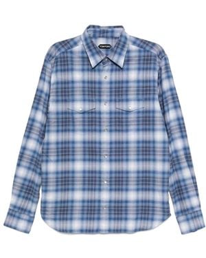 Tom Ford Casual Shirts - Blue
