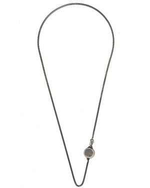 Werkstatt:münchen Accessoires ,Grijs ,Zilveren Hanger Ketting - Metallic