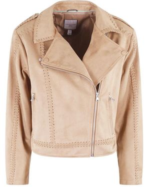 Urbancode Karamell Wildlederjacke Mit Intrikaten Details - Natur
