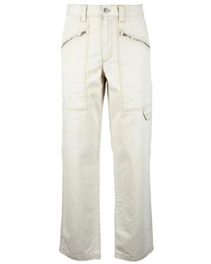 Isabel Marant Straight Trousers - Natural