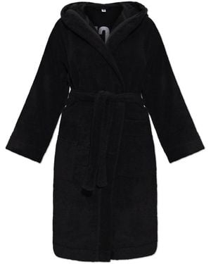 Moschino Badjas Met Logo - Zwart