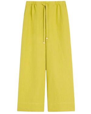 Max Mara Wide Trousers - Yellow