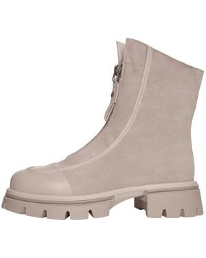 CESARE GASPARI Chunky Zip Ankle Boots - Grau