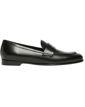 Max Mara Zwarte Semi-Glanzende Leren Mocassins