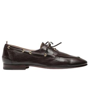 Officine Creative Schoenen ,Bruin ,Leer Mocassino Con Laccio - Zwart