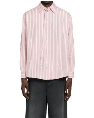 Marni Overhemden ,Roze ,Katoen Striped Poplin Shirt