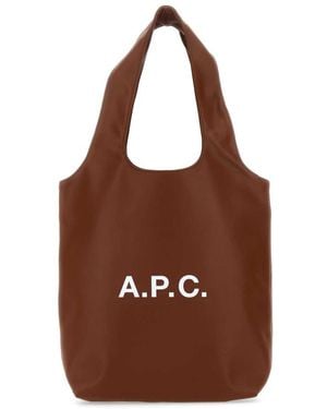 A.P.C. Tote Bags - Brown