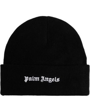 Palm Angels Accessoires ,Zwart ,Katoen Katoenen Muts Met Geborduurd Logo