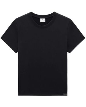 Courreges Tops ,Zwart ,Nylon T-Shirt
