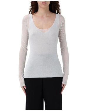 Paloma Wool Weiße Strickoberteil, Eleganter Stil