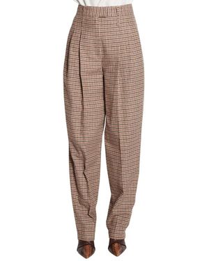 Jejia Hahnentrittmuster Hose - Braun