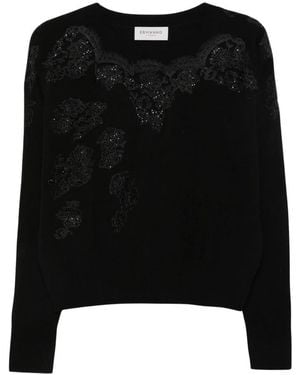 Ermanno Scervino Ronde Hals Gebreid - Zwart