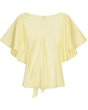 Imperial Overhemden ,Geel ,Blouse Korte Mouw