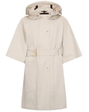 Moorer Belted Coats - Natural