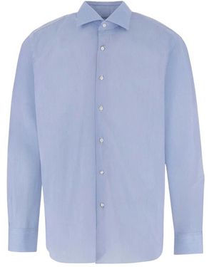Alessandro Gherardi Stretch Baumwollmischung Hemd - Blau