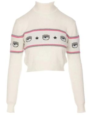 Chiara Ferragni Weiße Strickpullover