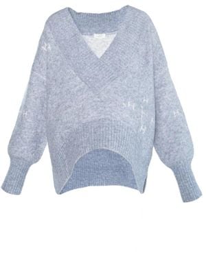Hèst V-Neck Knitwear - Blu