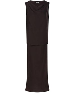 P.A.R.O.S.H. Maxi Dresses - Brown