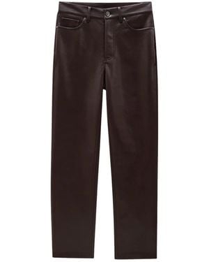 Anine Bing Straight Pants - Brown
