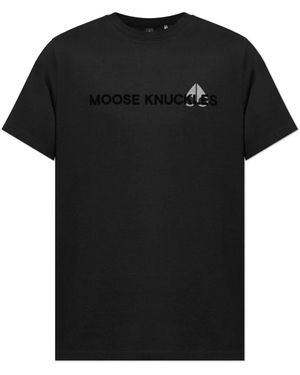 Moose Knuckles T-Shirts - Negro
