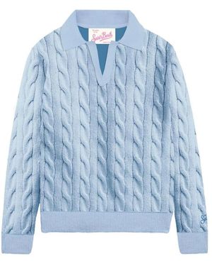 MC2 Saint Barth V-Neck Knitwear - Azul