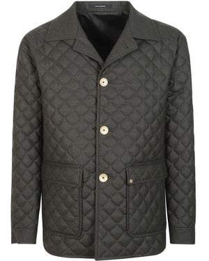 Tagliatore Jassen ,Groen ,Evans Quilted Blouson - Grijs