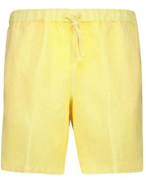 120% Lino Casual Shorts - Yellow