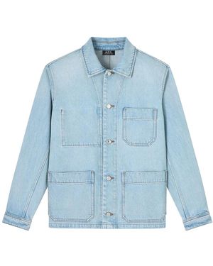 A.P.C. New Rodney Denim Jacket - Blau