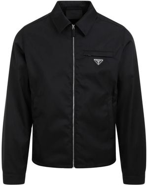 Prada Re-Nylon Schwarze Jacke Mit Dreieckslogo