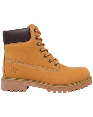 Lumberjack Schoenen ,Geel ,Leer River 2 Enkellaars - Bruin
