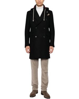 Manuel Ritz Double-Breasted Coats - Negro
