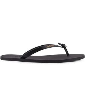 Saint Laurent Flip Flops - Black