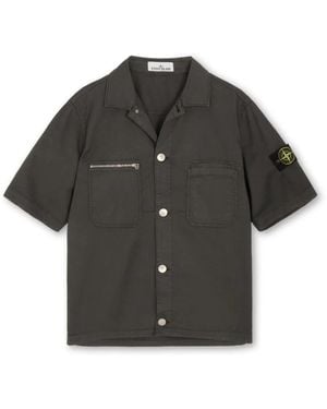 Stone Island Short Sleeve Shirts - Black