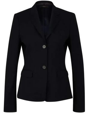 Windsor. Blazer in lana tagliato - Nero