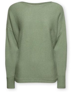 Elena Miro Pullover Aus Reiner Wolle Mit U-Boot-Ausschnitt - Grau