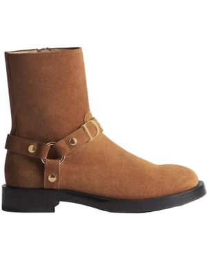 Dior Schoenen ,Bruin ,Leer Bolt Enkelboot