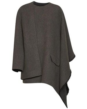 Uma Wang Asymmetrischer Wickel-Cape - Grau