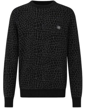 Philipp Plein Pullover Rundhals Ls Love - Schwarz