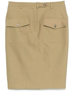 Tom Ford Twill Midi-Rok - Naturel